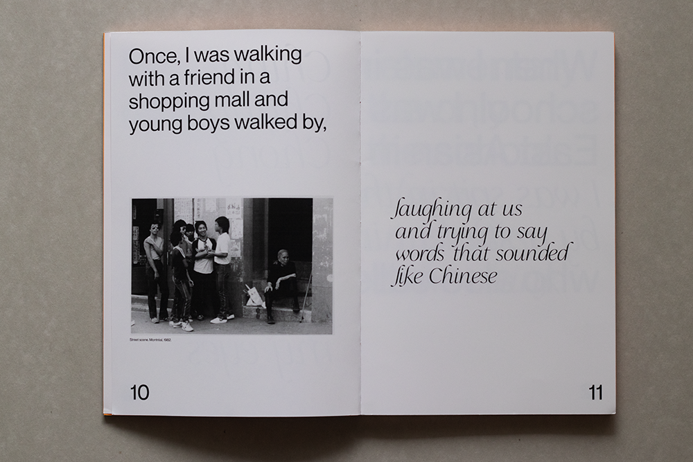 Double page of the book, showing a quote and an image.
